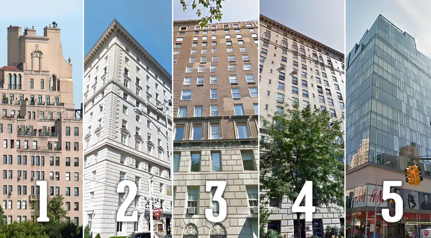 Top Five Buildings This Week in Carnegie Hill