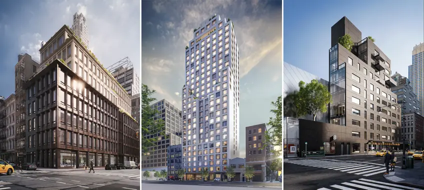 From L to R: 65 West Broadway, Greenwich West, and 30 Warren (Cape Advisors)