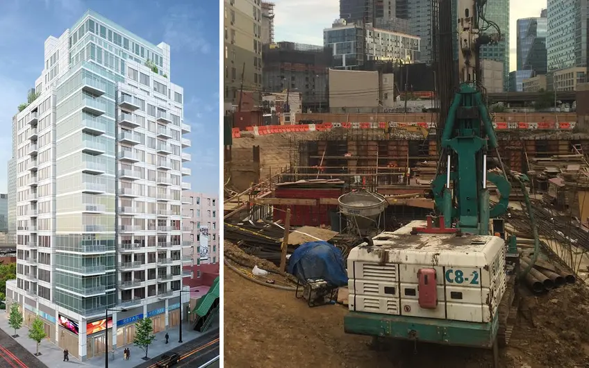 Construction has begun at One Queens Plaza, which will soon rise 18 stories and feature 110 residential units.