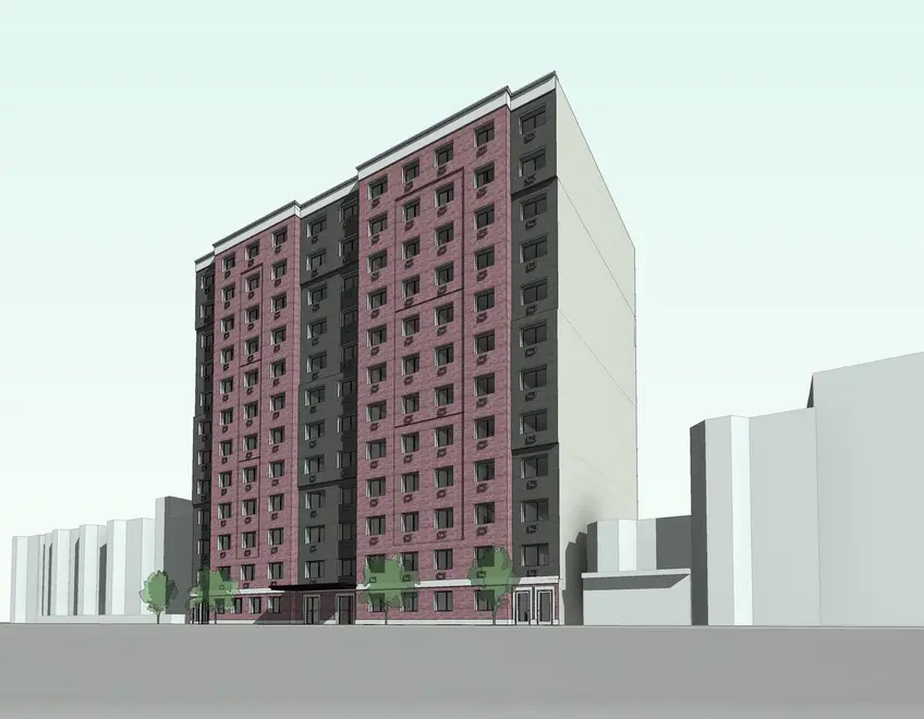 Rendering for 2061-2065 Ryer Avenue, via Badaly Architects