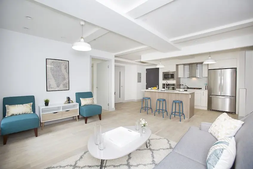 Interior of The Bergendy at 764 Bergen Street in Prospect Heights. Condo units with 1 to 3 bedrooms are now selling.
