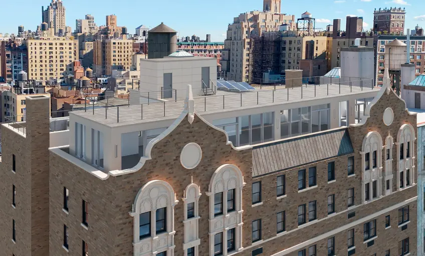 Renderings of penthouse addition (Matt Markowitz, Architect for Landmarks Preservation Commission)