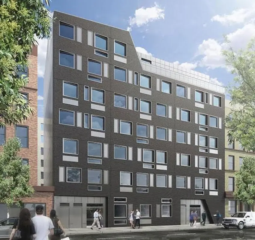 Rendering of 306 West 142nd Street in Harlem, a 7-story mixed use building.