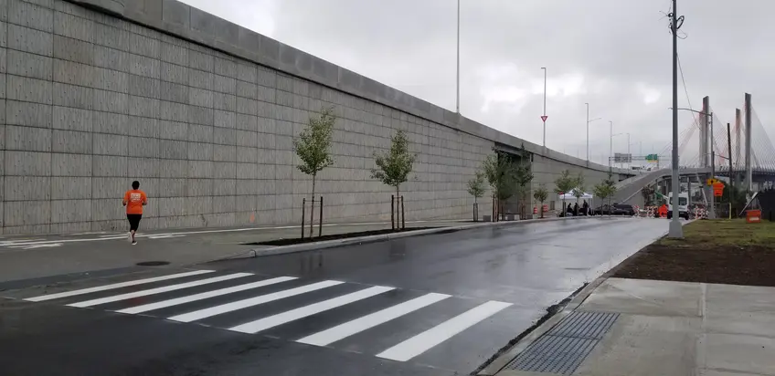 Kosciuszko Bridge, pedestrian, bike path, opening day, Vitali Ogorodnikov