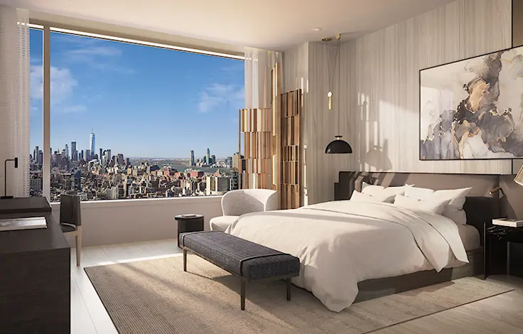 The Ritz-Carlton Residences | Unit Bedroom with View of Skyline