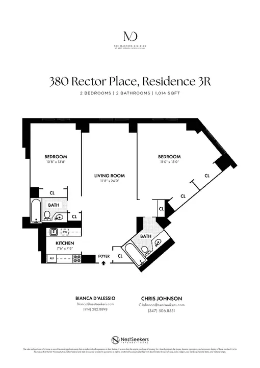 Liberty Terrace, 380 Rector Place, #3R