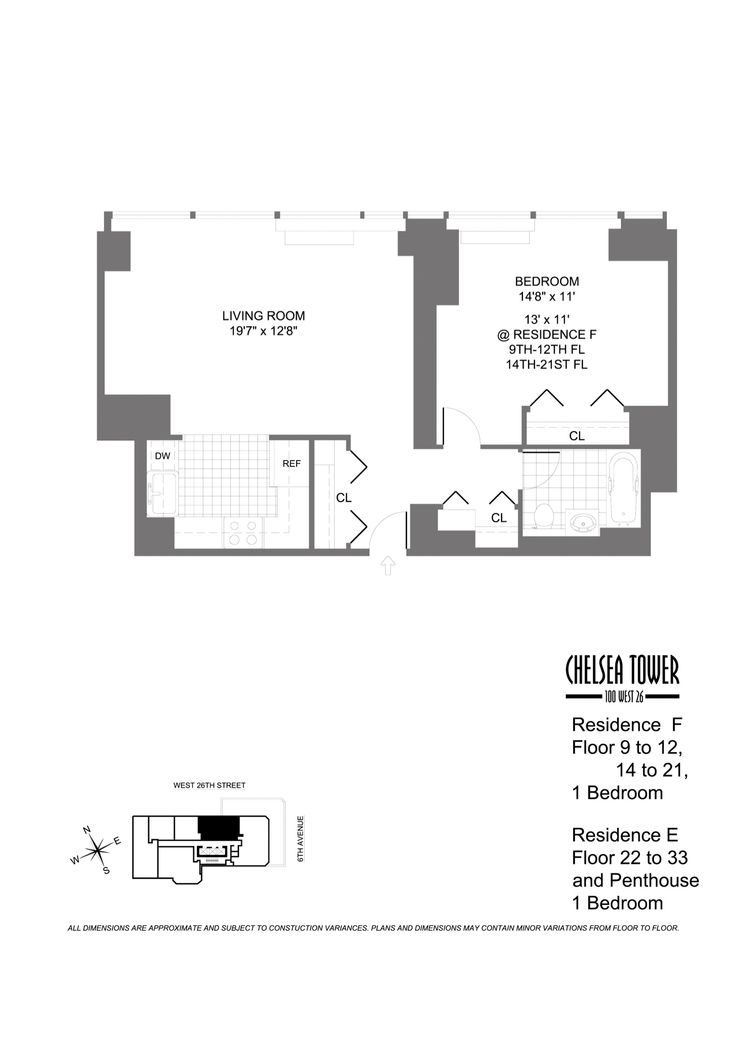 Chelsea Tower 100 West 26th Street Unit 3e 2 Bed Apt For Rent For 4 024 Cityrealty