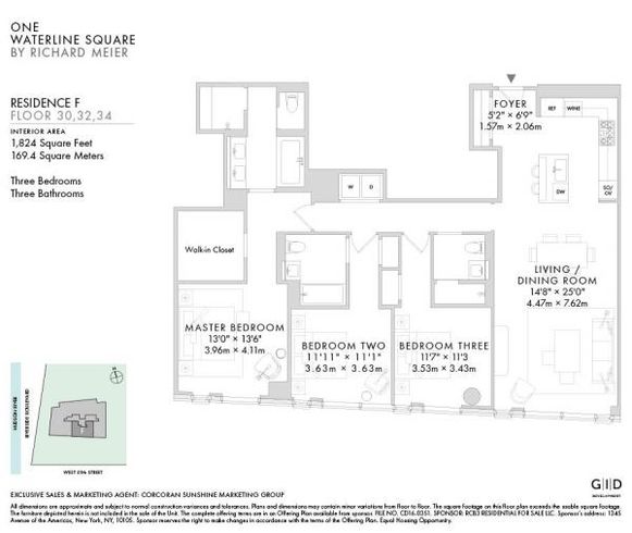 One Waterline Square 10 Riverside Boulevard Unit 34f 3 Bed Apt For Sale For 5 205 000 Cityrealty