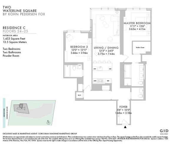 Two Waterline Square 30 Riverside Boulevard Unit 24c 2 Bed Apt For Sale For 3 630 000 Cityrealty