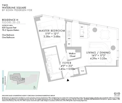 Two Waterline Square, 30 Riverside Boulevard, #21H