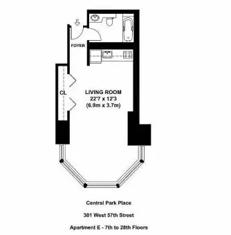 Central Park Place, 301 West 57th Street, #22E