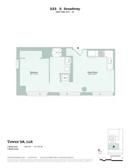 222 LES Tower + Lofts, 222 East Broadway, #11A