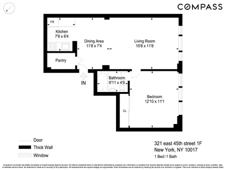 The Sands, 321 East 45th Street, #1F