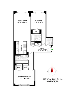 The Harrison, 205 West 76th Street, #8H