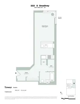 222 LES Tower + Lofts, 222 East Broadway, #4B