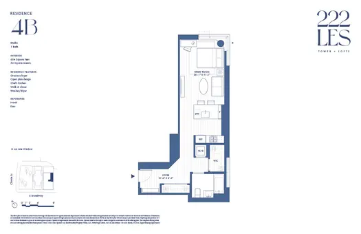 222 LES Tower + Lofts, 222 East Broadway, #4B