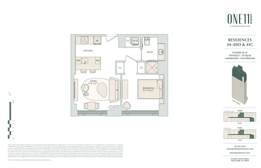 ONE11 Residences, 111 West 56th Street, #40D