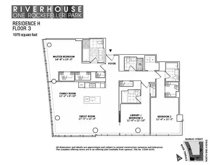 Riverhouse - One Rockefeller Park, 2 River Terrace, #3H