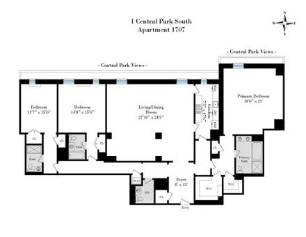 The Plaza, 1 Central Park South, #1707