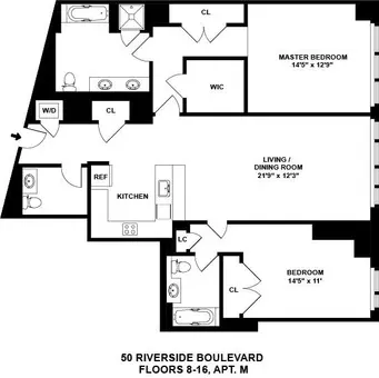 One Riverside Park, 50 Riverside Boulevard, #15M