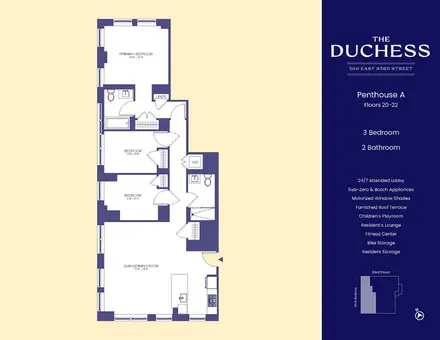 The Duchess, 300 East 83rd Street, #PH21A