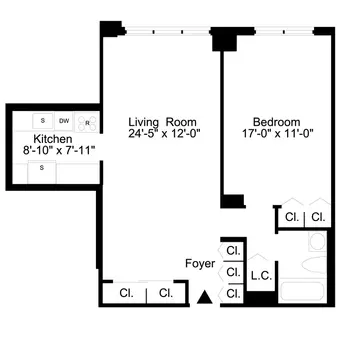 The Regent, 45 West 60th Street, #ONE BEDROOM