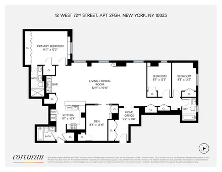 The Oliver Cromwell, 12 West 72nd Street, #2FGH