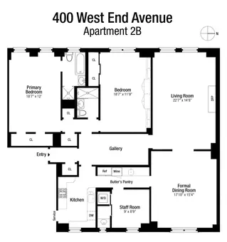 The Wexford, 400 West End Avenue, #2B