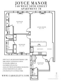 Joyce Manor, 140 West 58th Street, #7B