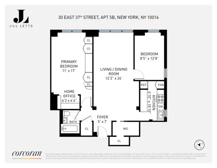 Morgan Park Condominium, 30 East 37th Street, #5B