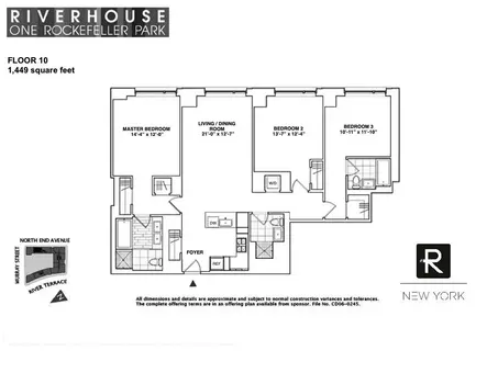 Riverhouse - One Rockefeller Park, 2 River Terrace, #10U