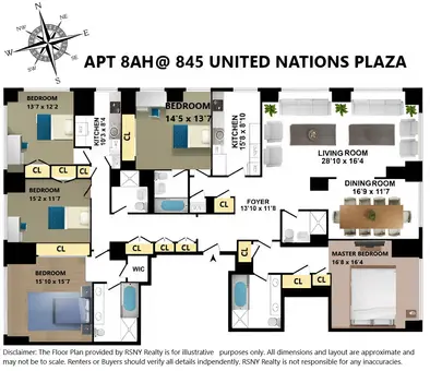 Trump World Tower, 845 United Nations Plaza, #8AH