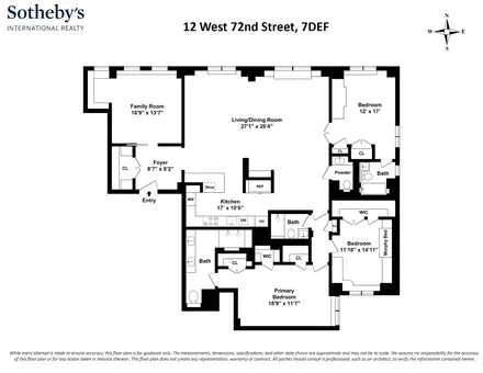 The Oliver Cromwell, 12 West 72nd Street, #7DEF