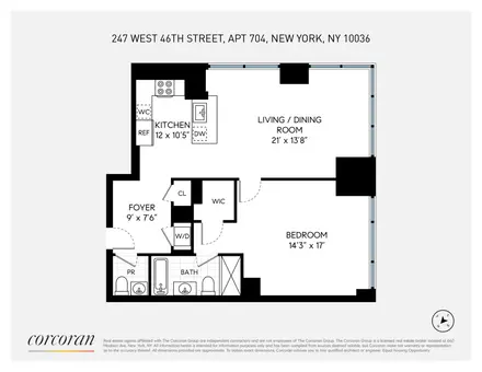 The Platinum, 247 West 46th Street, #704