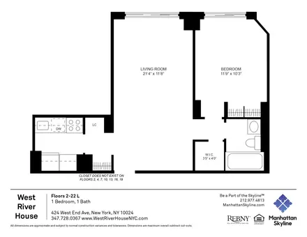 West River House, 424 West End Avenue, #1512