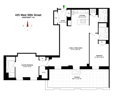 Stella Tower, 425 West 50th Street, #11A