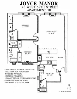 Joyce Manor, 140 West 58th Street, #7B