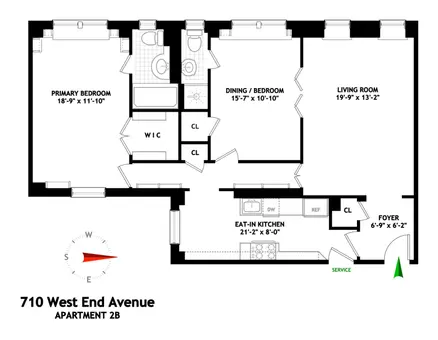The Wester York, 710 West End Avenue, #2B