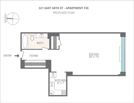 The Continental, 321 East 48th Street, #3E
