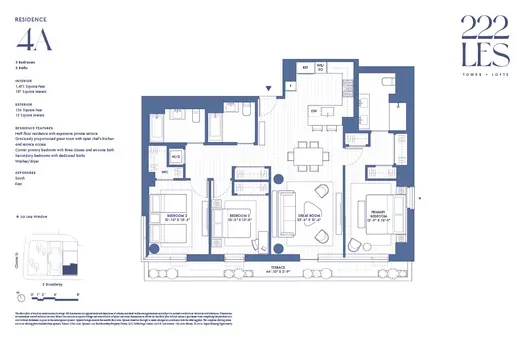 222 LES Tower + Lofts, 222 East Broadway, #4A