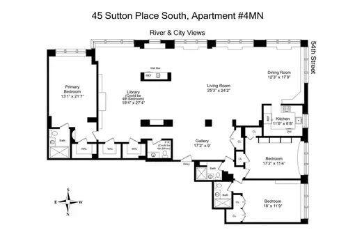 Cannon Point South, 45 Sutton Place South, #4MN