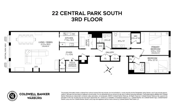 22 Central Park South, #3RDFL