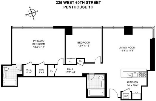 Hudson Condo, 225 West 60th Street, #PH1C