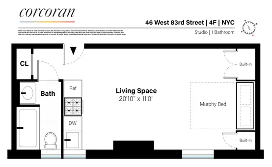 The Lathrop, 46 West 83rd Street, #4F