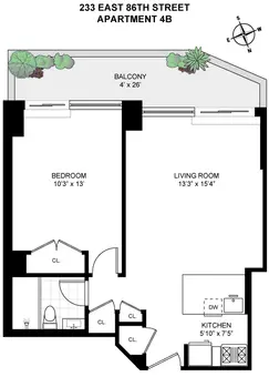 Park East Apartments, 233 East 86th Street, #4B