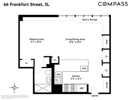 Southbridge Towers, 66 Frankfort Street, #3L