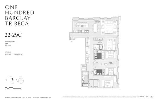 One Hundred Barclay Tribeca, 100 Barclay Street, #22C