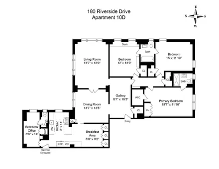 180 Riverside Drive, #10D