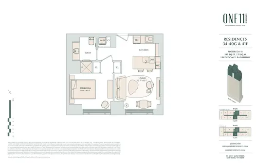 ONE11 Residences, 111 West 56th Street, #40G