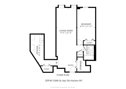 Garden Court, 208 West 119th Street, #1N